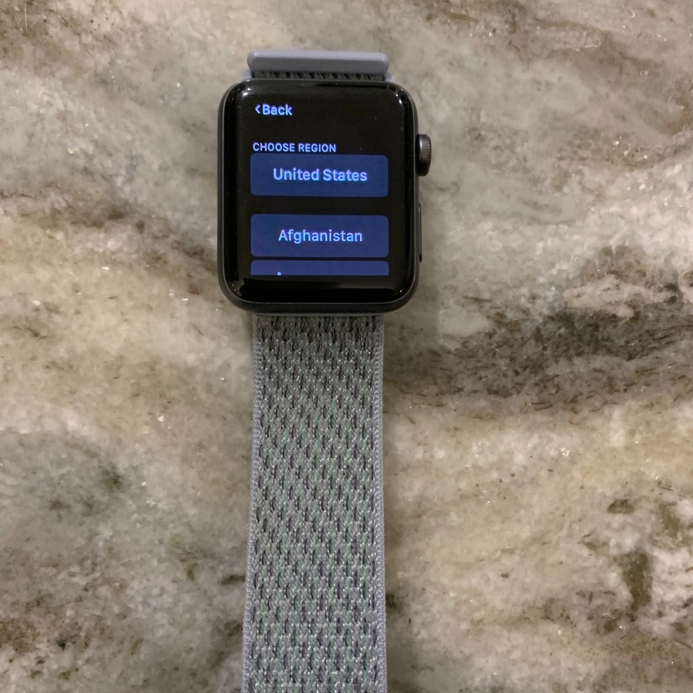 Apple Watch series 3 42mm GPS + LTE cellular, aluminum case, Ion-X Glass